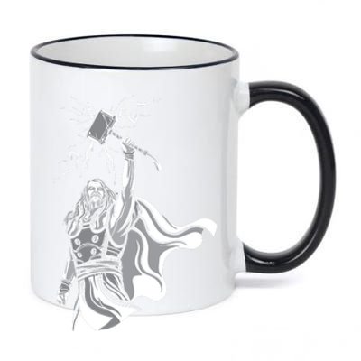 Mighty Thor With Hammer 11oz Black Color Changing Mug