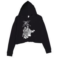 Mighty Thor With Hammer Crop Fleece Hoodie