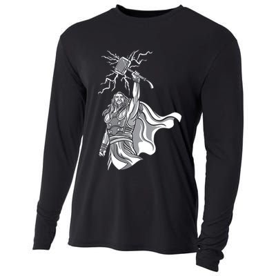 Mighty Thor With Hammer Cooling Performance Long Sleeve Crew