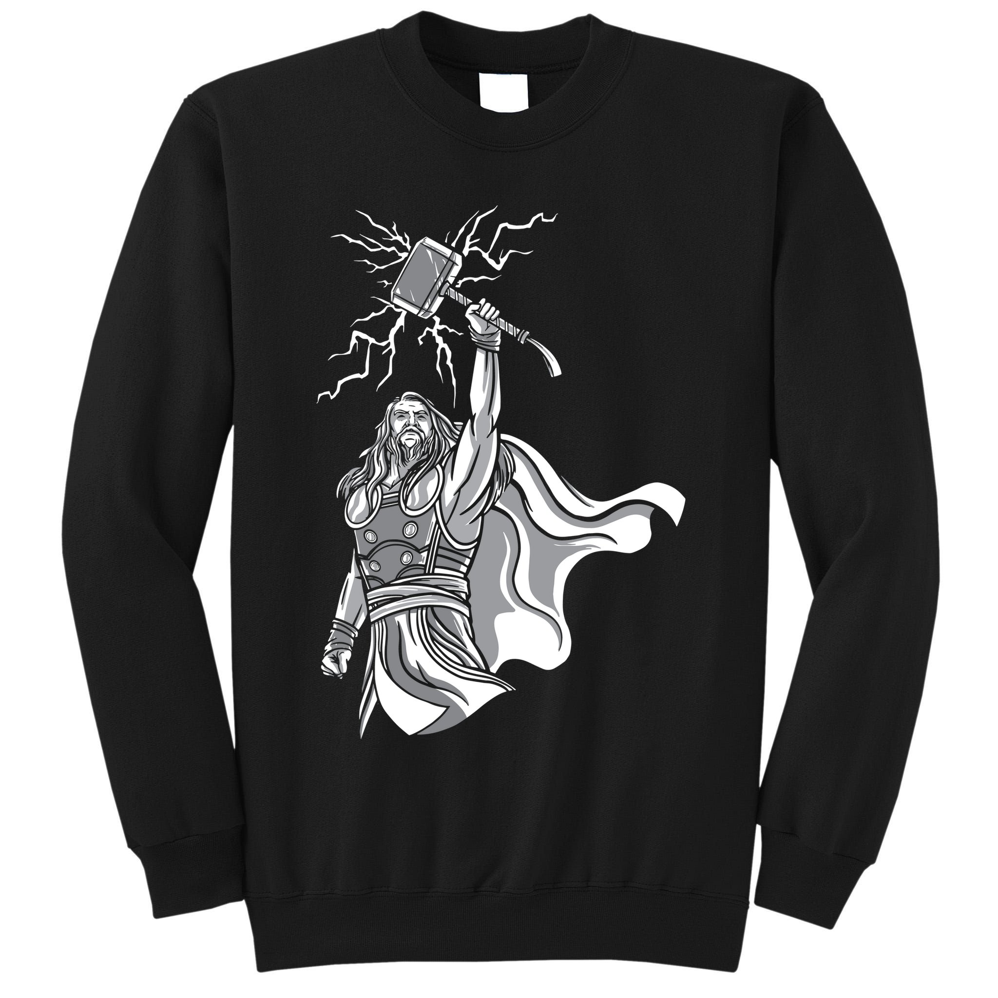 Mighty Thor With Hammer Tall Sweatshirt