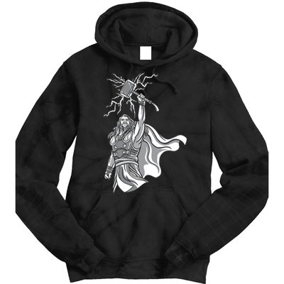 Mighty Thor With Hammer Tie Dye Hoodie