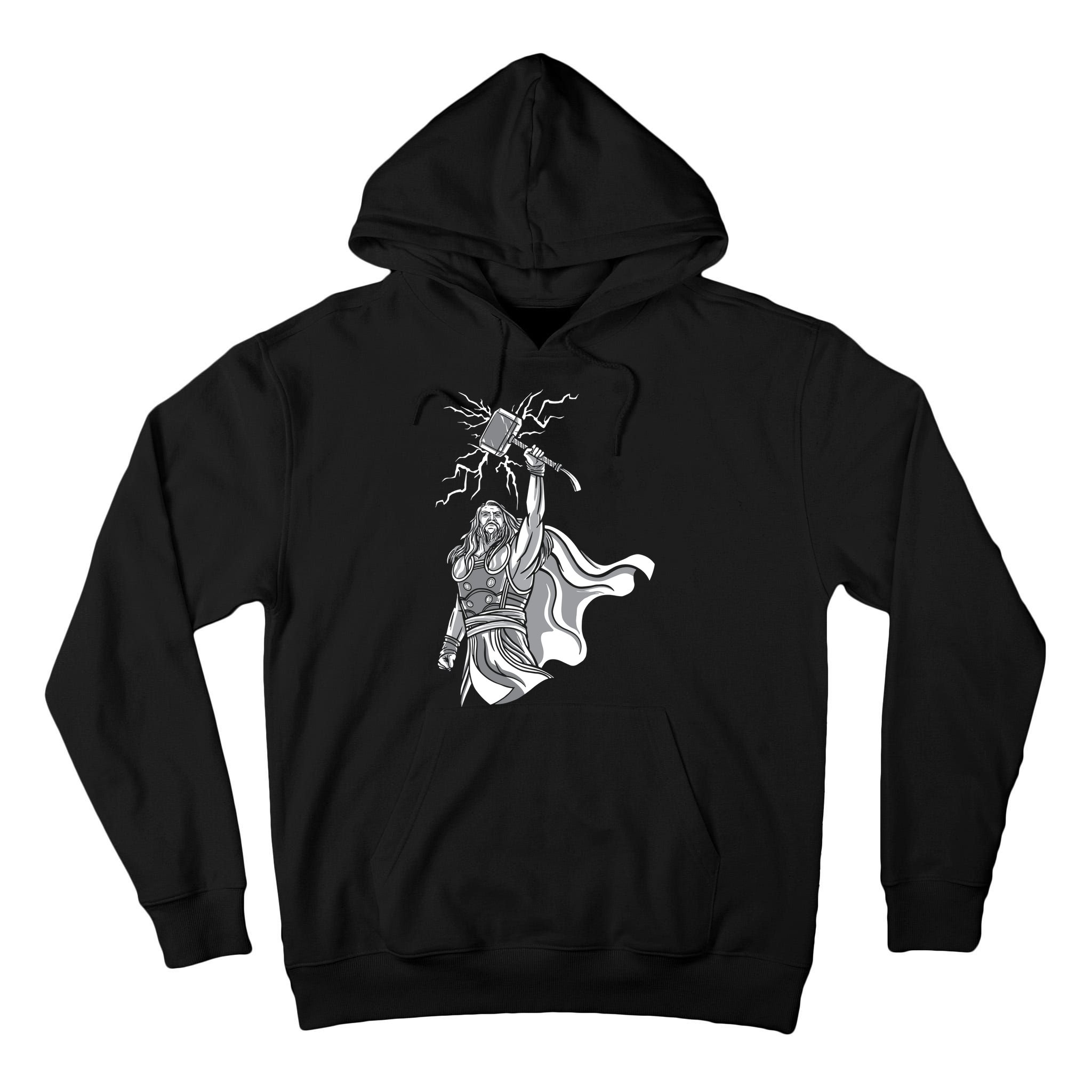 Mighty Thor With Hammer Tall Hoodie