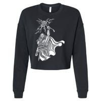 Mighty Thor With Hammer Cropped Pullover Crew