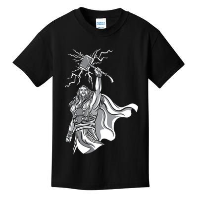 Mighty Thor With Hammer Kids T-Shirt