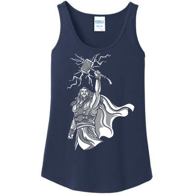 Mighty Thor With Hammer Ladies Essential Tank