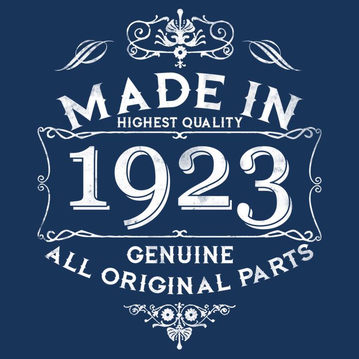 Made In Highest Quality Genuine All Original Parts 1923 100th Birthday 7-Panel Snapback Hat