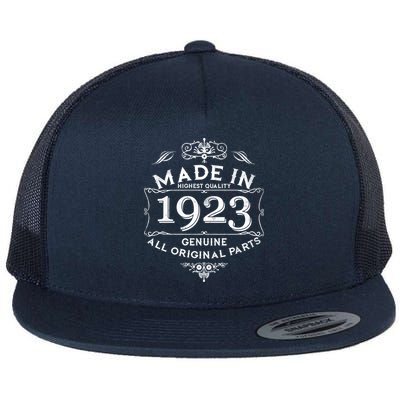 Made In Highest Quality Genuine All Original Parts 1923 100th Birthday Flatbill Hat