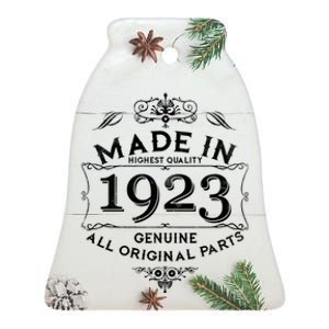 Made In Highest Quality Genuine All Original Parts 1923 100th Birthday Ceramic Bell Ornament