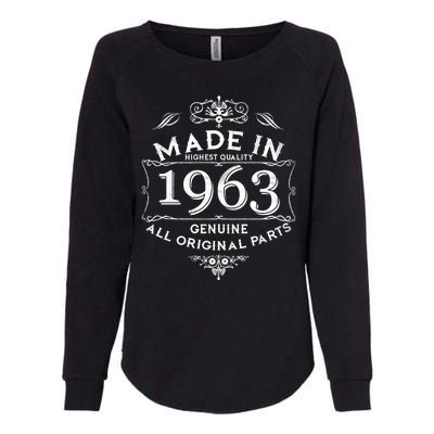 Made In Highest Quality Genuine All Original Parts 1963 60th Birthday Womens California Wash Sweatshirt