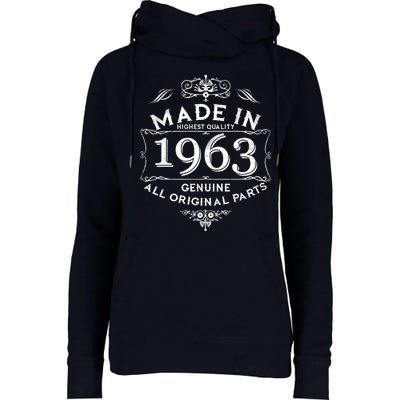 Made In Highest Quality Genuine All Original Parts 1963 60th Birthday Womens Funnel Neck Pullover Hood