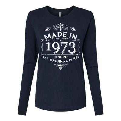 Made In Highest Quality Genuine All Original Parts 1973 50th Birthday Womens Cotton Relaxed Long Sleeve T-Shirt