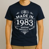 Made In Highest Quality Genuine All Original Parts 1983 40th Birthday T-Shirt