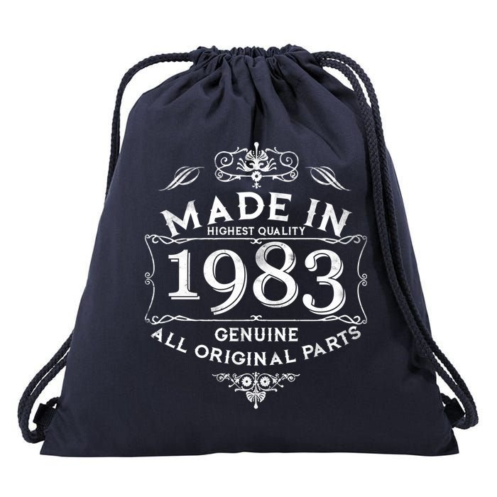 Made In Highest Quality Genuine All Original Parts 1983 40th Birthday Drawstring Bag