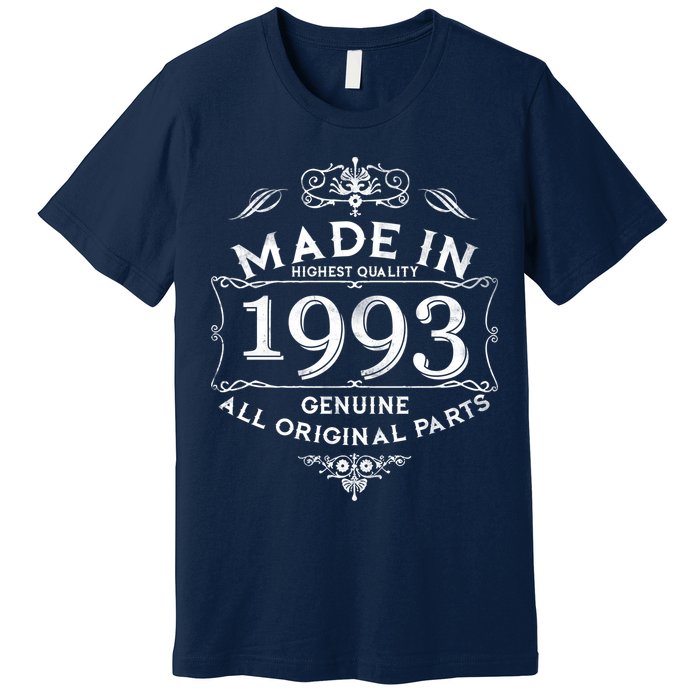 Made In Highest Quality Genuine All Original Parts 1993 30th Birthday Premium T-Shirt