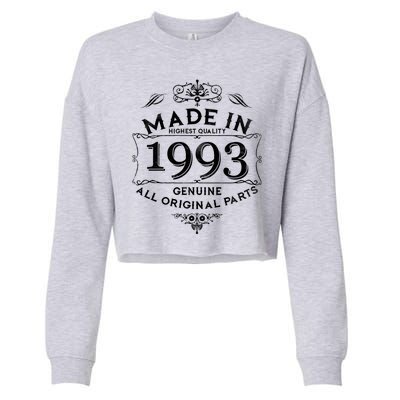 Made In Highest Quality Genuine All Original Parts 1993 30th Birthday Cropped Pullover Crew