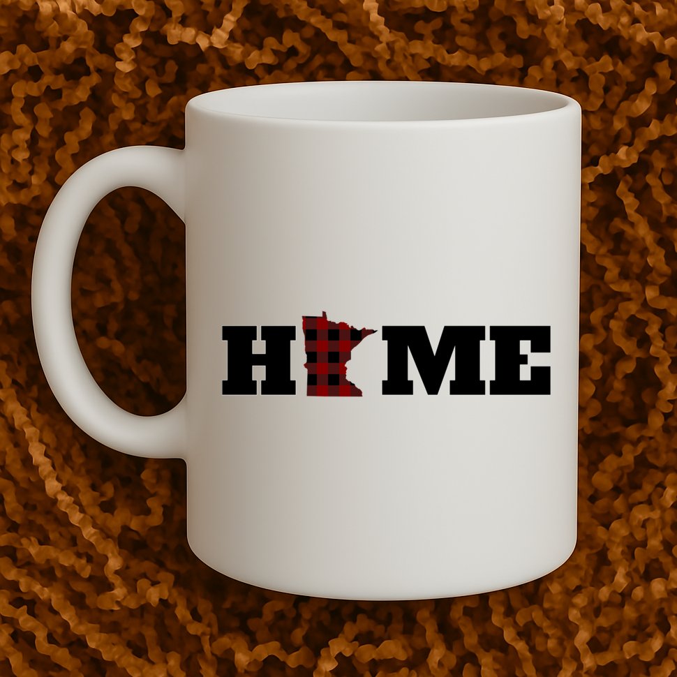 Minnesota Is Home Buffalo Plaid State Pride Gift Mug