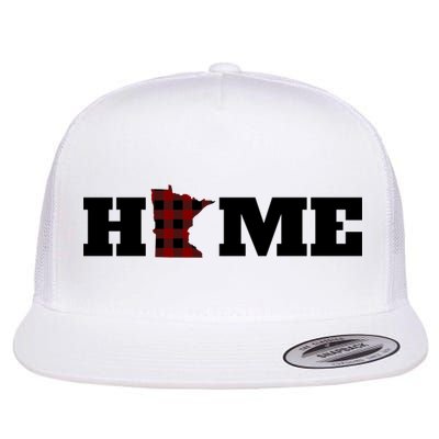 Minnesota Is Home Buffalo Plaid State Pride Gift Flatbill Hat