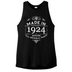 Made In Highest Quality Genuine All Original Parts 1924 100th Birthday Ladies PosiCharge Tri-Blend Wicking Tank