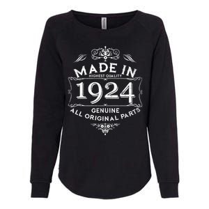 Made In Highest Quality Genuine All Original Parts 1924 100th Birthday Womens California Wash Sweatshirt