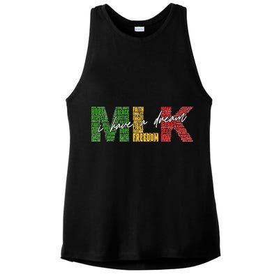 Mlk I Have A Dream Ladies PosiCharge Tri-Blend Wicking Tank