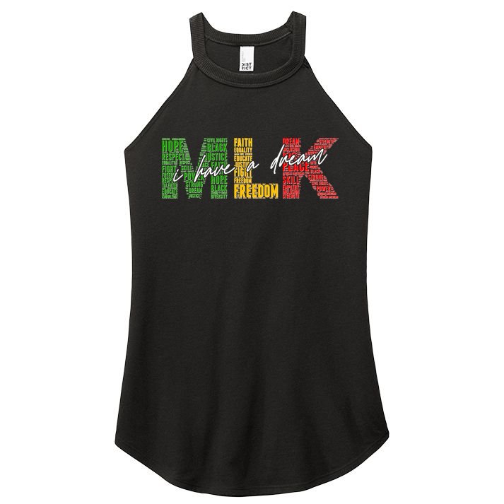 Mlk I Have A Dream Women's Perfect Tri Rocker Tank