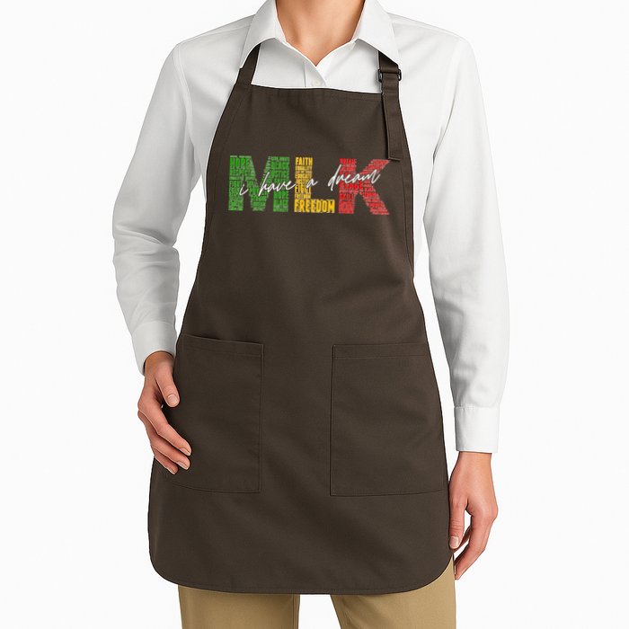 Mlk I Have A Dream Full-Length Apron With Pockets