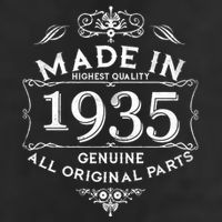 Made In Highest Quality Genuine All Original Parts 1935 90th Birthday Cool Comfort Performance Bucket Hat