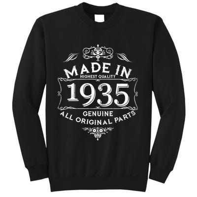 Made In Highest Quality Genuine All Original Parts 1935 90th Birthday Sweatshirt