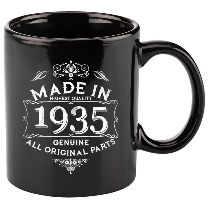 Made In Highest Quality Genuine All Original Parts 1935 90th Birthday 11oz C Handle Ceramic Mug