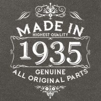 Made In Highest Quality Genuine All Original Parts 1935 90th Birthday Cotton Canvas Backpack