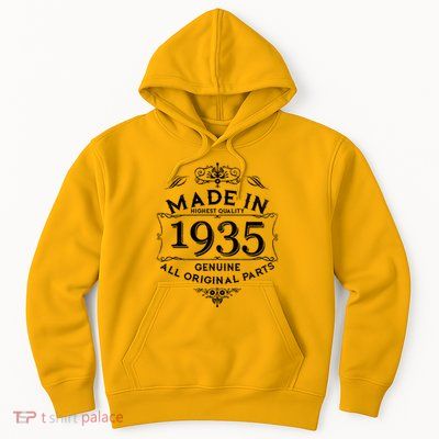 Made In Highest Quality Genuine All Original Parts 1935 90th Birthday Hoodie