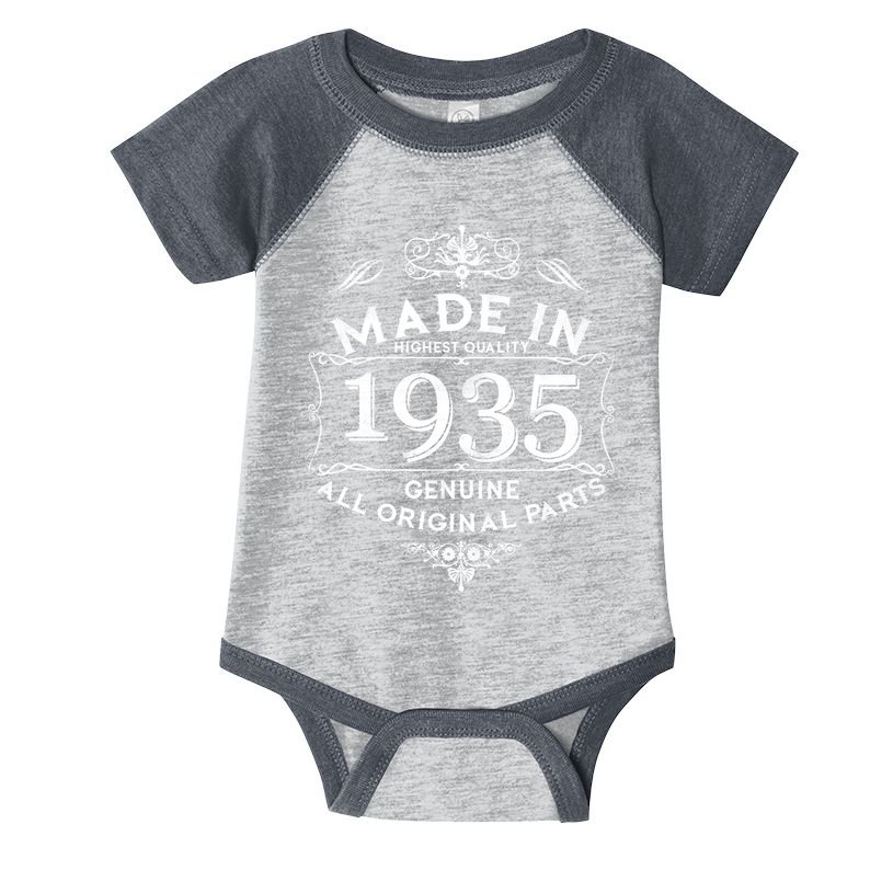 Made In Highest Quality Genuine All Original Parts 1935 90th Birthday Infant Baby Jersey Bodysuit