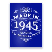Made In Highest Quality Genuine All Original Parts 1945 80th Birthday Poster