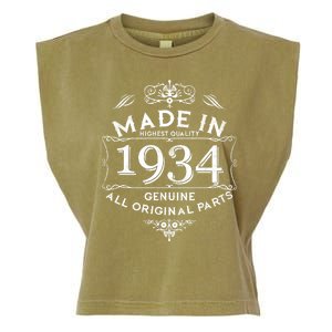 Made In Highest Quality Genuine All Original Parts 1934 90th Birthday Garment-Dyed Women's Muscle Tee