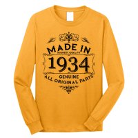 Made In Highest Quality Genuine All Original Parts 1934 90th Birthday Long Sleeve Shirt