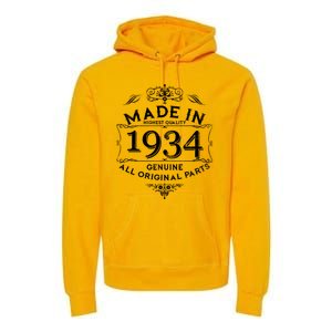 Made In Highest Quality Genuine All Original Parts 1934 90th Birthday Premium Hoodie