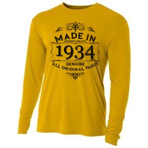 Made In Highest Quality Genuine All Original Parts 1934 90th Birthday Cooling Performance Long Sleeve Crew