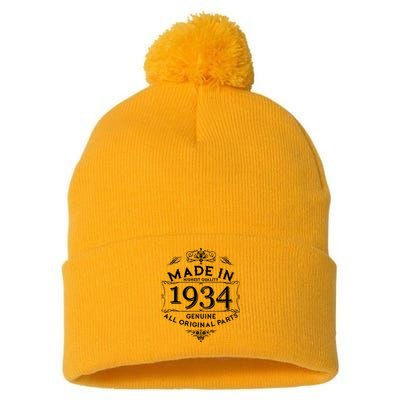 Made In Highest Quality Genuine All Original Parts 1934 90th Birthday Pom Pom 12in Knit Beanie