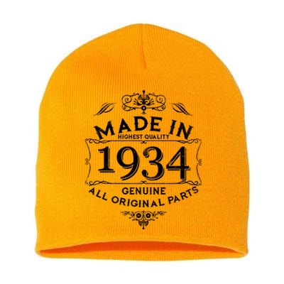 Made In Highest Quality Genuine All Original Parts 1934 90th Birthday Short Acrylic Beanie