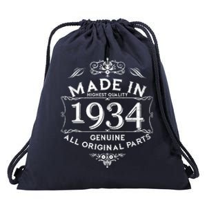 Made In Highest Quality Genuine All Original Parts 1934 90th Birthday Drawstring Bag