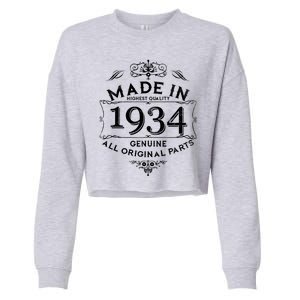 Made In Highest Quality Genuine All Original Parts 1934 90th Birthday Cropped Pullover Crew