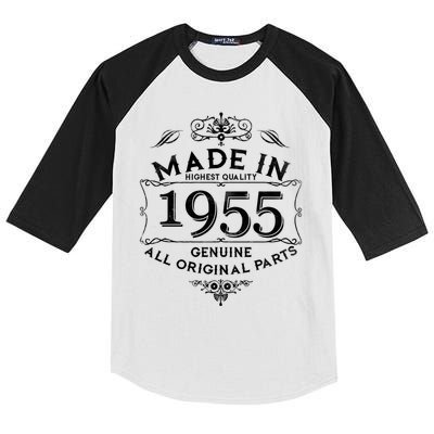 Made In Highest Quality Genuine All Original Parts 1955 70th Birthday Kids Colorblock Raglan Jersey