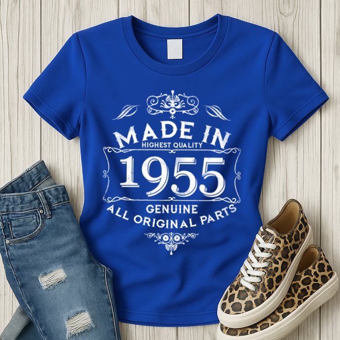 Made In Highest Quality Genuine All Original Parts 1955 70th Birthday Womens T-Shirt