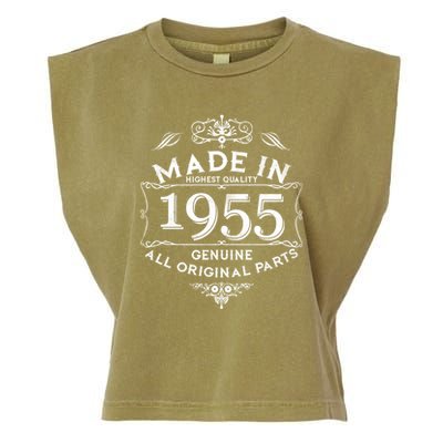 Made In Highest Quality Genuine All Original Parts 1955 70th Birthday Garment-Dyed Women's Muscle Tee