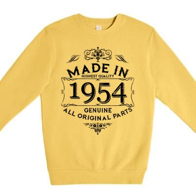 Made In Highest Quality Genuine All Original Parts 1954 70th Birthday Premium Crewneck Sweatshirt