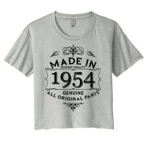 Made In Highest Quality Genuine All Original Parts 1954 70th Birthday Women's Crop Top Tee