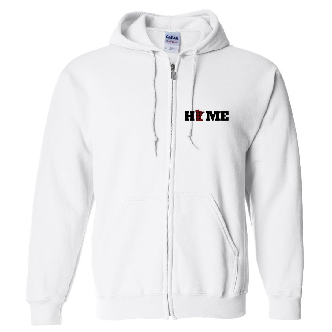 Minnesota Is Home Buffalo Plaid State Pride Gift Full Zip Hoodie