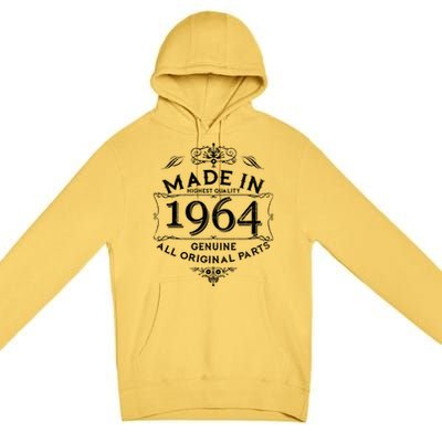 Made In Highest Quality Genuine All Original Parts 1964 60th Birthday Premium Pullover Hoodie