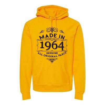 Made In Highest Quality Genuine All Original Parts 1964 60th Birthday Premium Hoodie