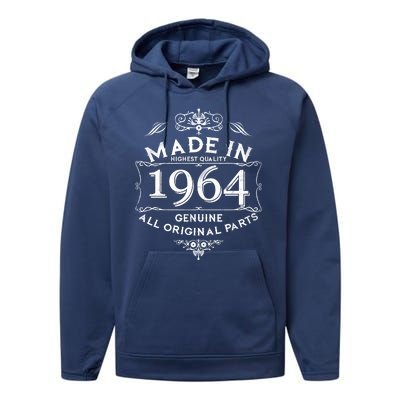 Made In Highest Quality Genuine All Original Parts 1964 60th Birthday Performance Fleece Hoodie